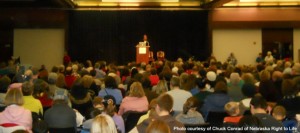 Ryan Bomberger speaks to packed house at University of Nebraska