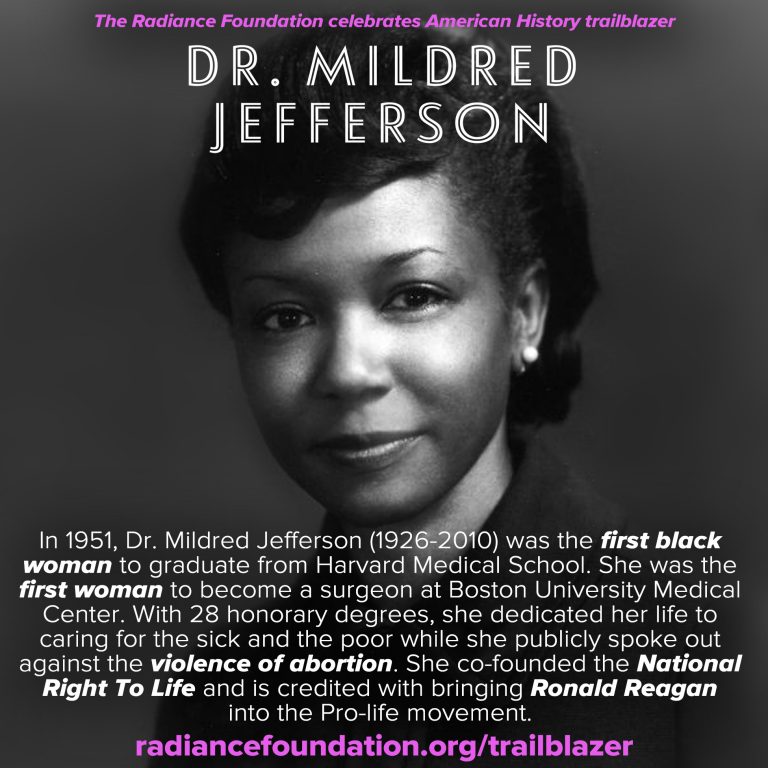 Dr. Mildred Jefferson A Prolife Trailblazer The Radiance Foundation