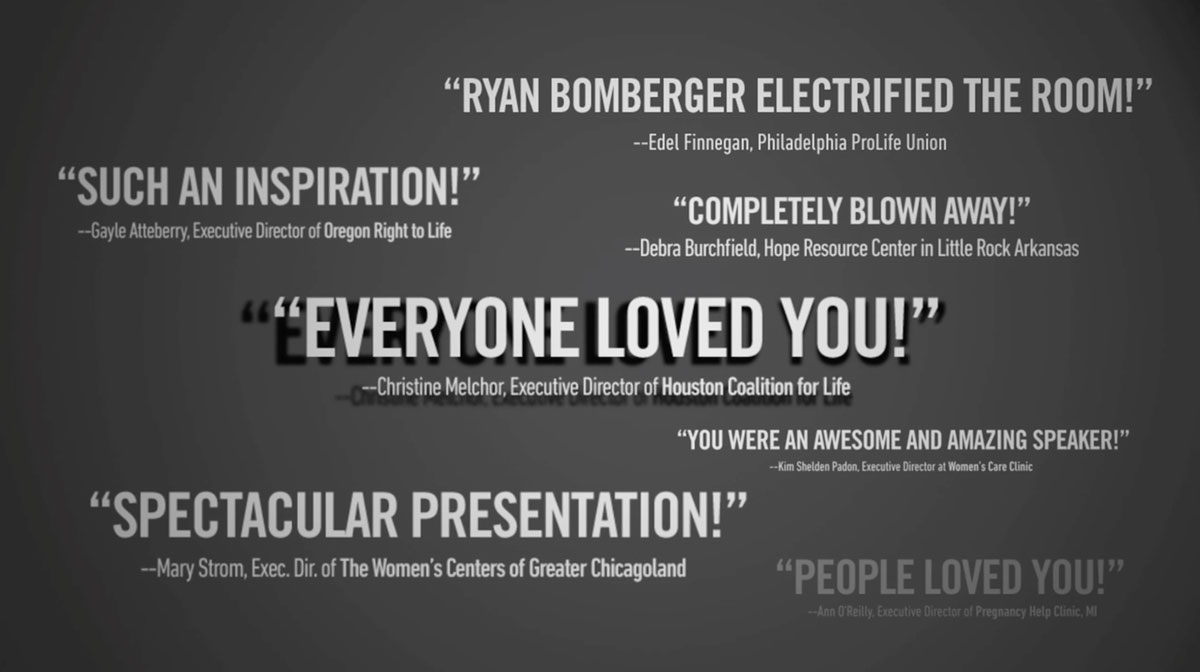 Ryan Bomberger - Speaking Compilation - The Radiance Foundation