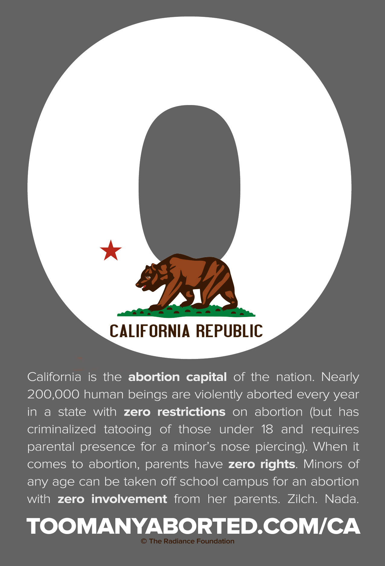 "Big Fat Zero - California" by The Radiance Foundation