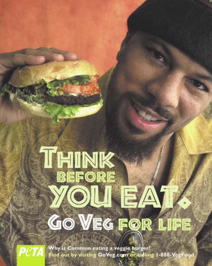 Hip-Hop Artist Common's "GO VEGAN" ad for PETA