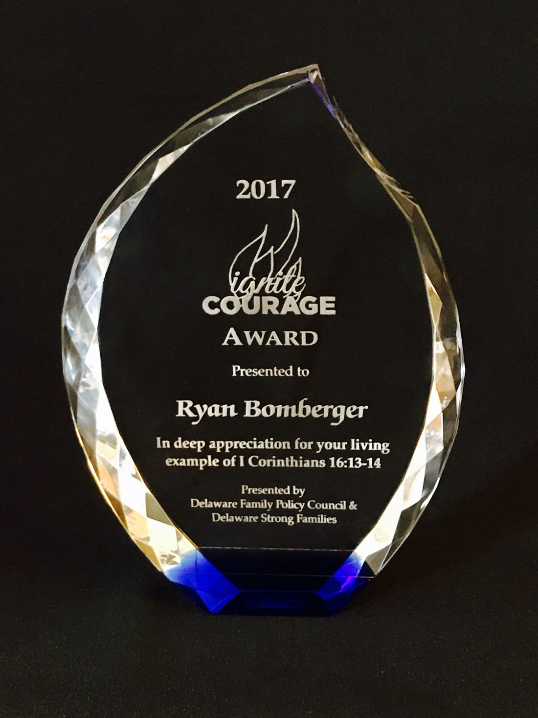 Delaware Family Policy Council gives Ryan Bomberger the 'Ignite Courage Award'