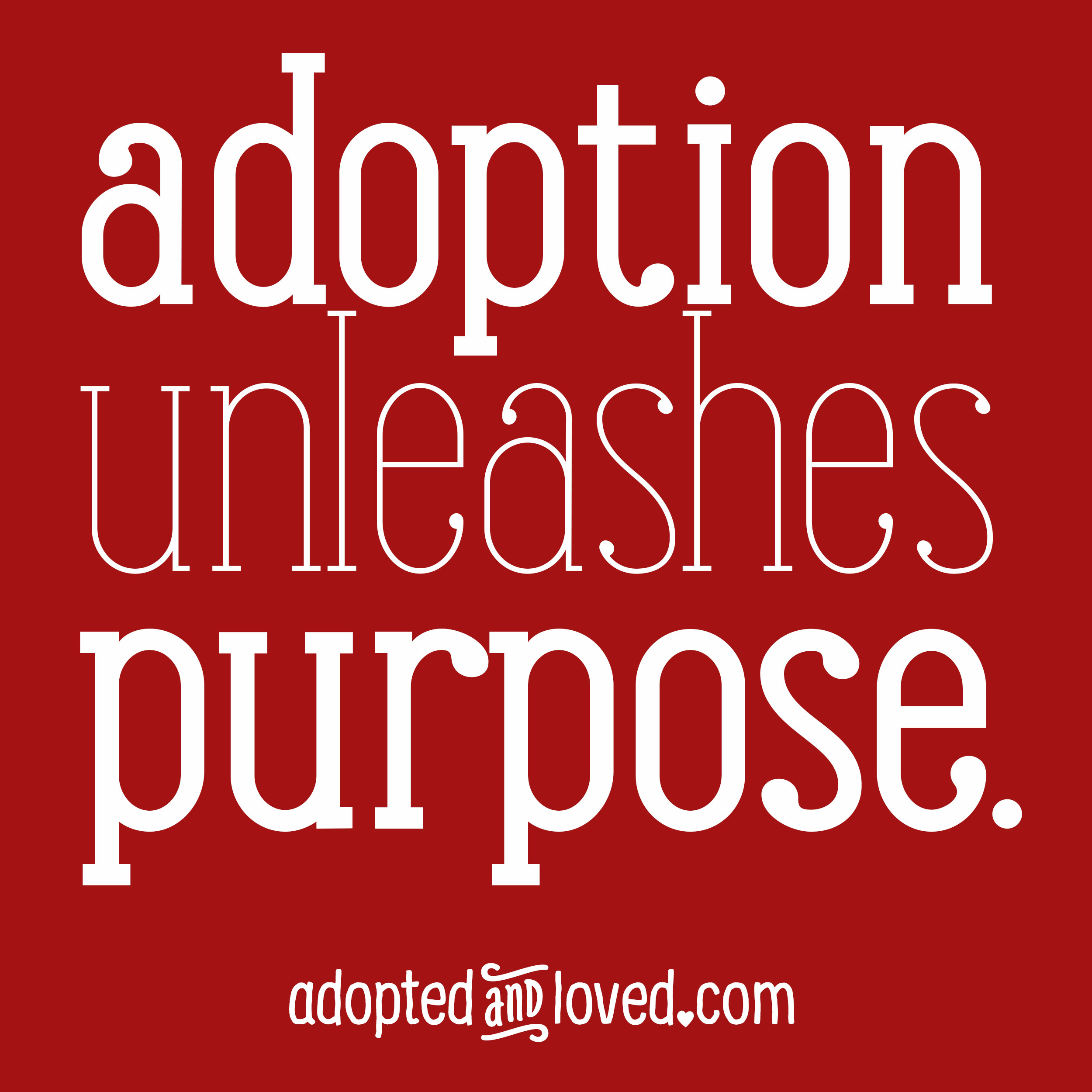Adoption Unleashes Purpose