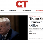 Leftist Christianity Today calls for Trump's removal from office.